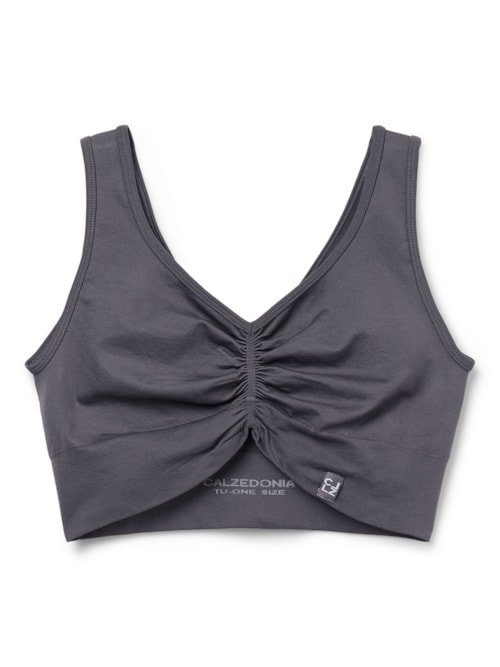 Top Com Efeito Modelador - Cinza Top Com Efeito Modelador - Cinza