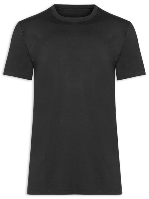 Camiseta Masculina Essencial Tech Em Modal - Preto Camiseta Masculina Essencial Tech Em Modal - Preto