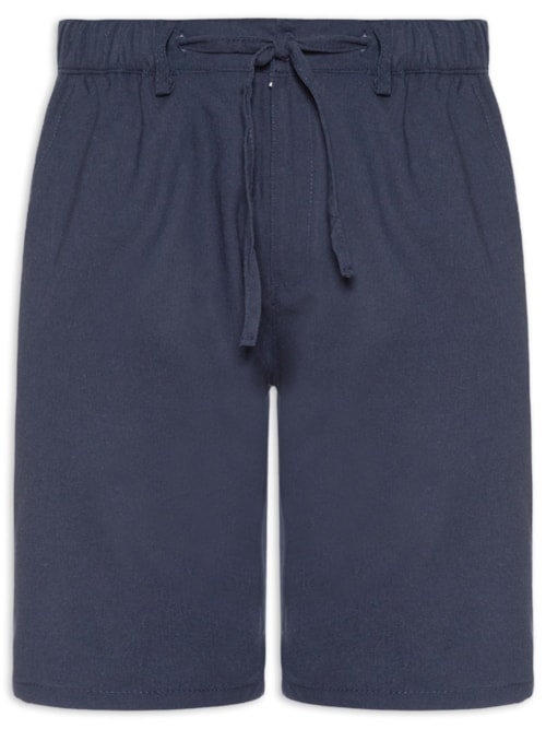 Bermuda Masculina Social Cós Elástico E Cordão - Azul