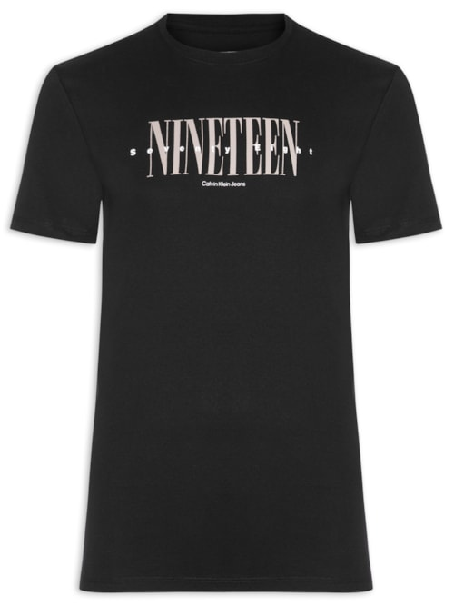 Camiseta Masculina Logo Nineteen - Preto Camiseta Masculina Logo Nineteen - Preto