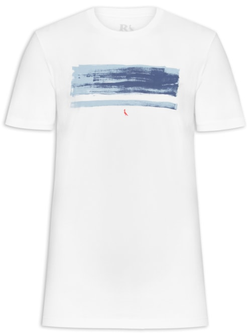 Camiseta Masculina Listra De Verão - Branco Camiseta Masculina Listra De Verão - Branco