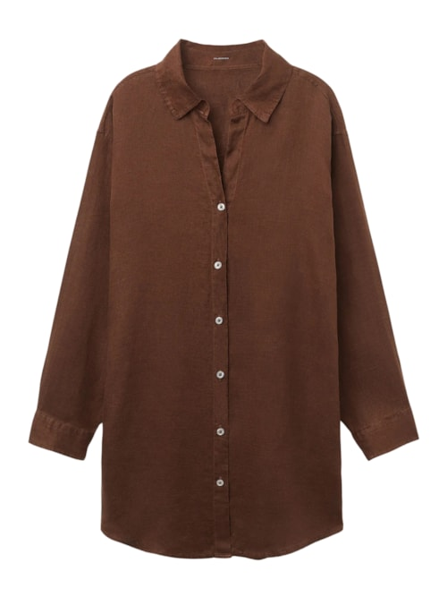 Camisa Em Linho - Marrom Camisa Em Linho - Marrom