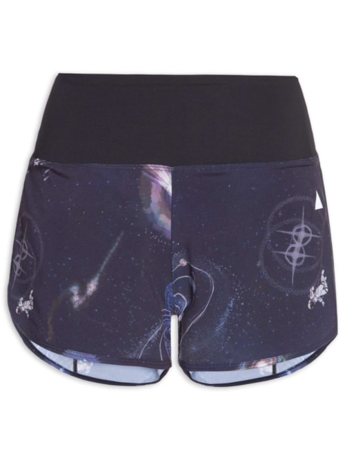 Short Feminino Basics Estampado Universo - Azul Short Feminino Basics Estampado Universo - Azul