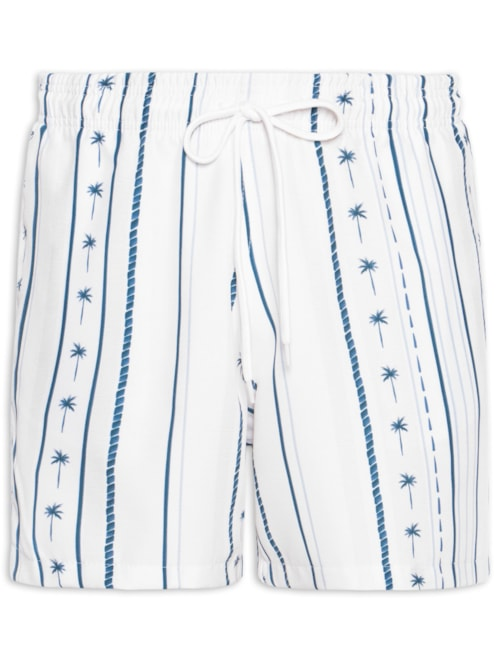 Short Masculino Beachwear Estampa Coqueiro - Azul