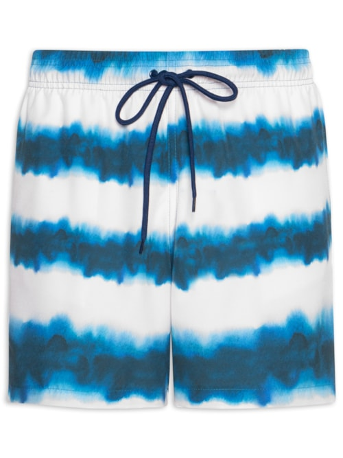 Short Masculino Beachwear Estampa Tie Dye - Azul