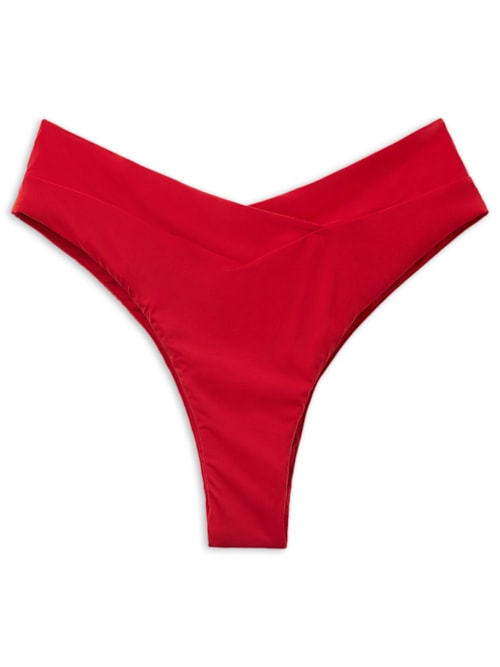 Calcinha De Biquíni Brasileira Cintura Alta Indonésia - Vermelho Calcinha De Biquíni Brasileira Cintura Alta Indonésia - Vermelho