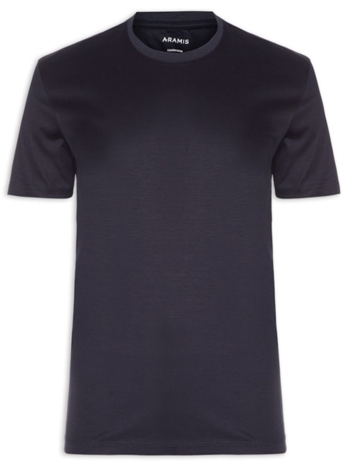 Camiseta Masculina Seda Com Modal - Azul Camiseta Masculina Seda Com Modal - Azul