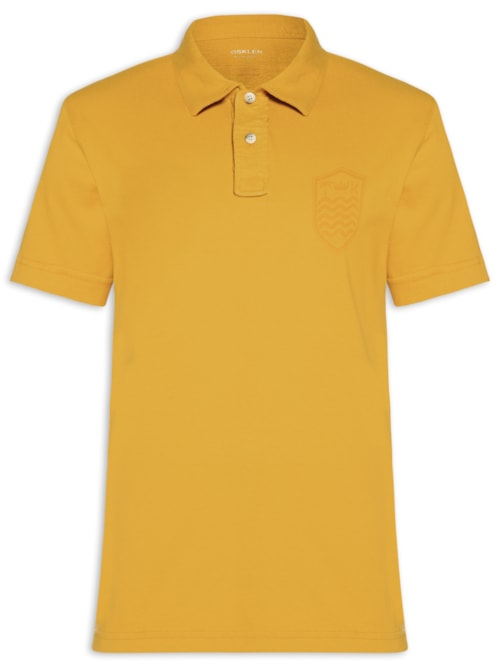 Polo Masculina Manga Curta Stone Colors - Amarelo Polo Masculina Manga Curta Stone Colors - Amarelo