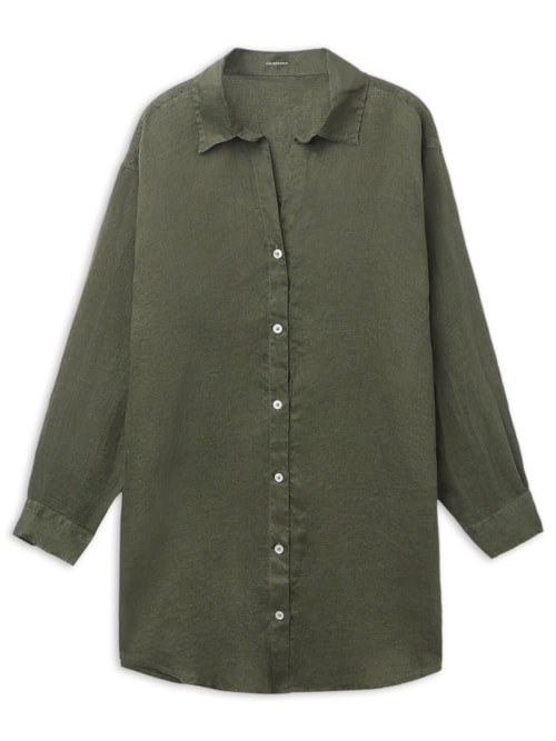 Camisa Em Linho - Verde Camisa Em Linho - Verde