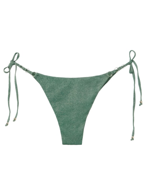 Calcinha De Biquíni Brasileira Golden Gleam - Verde Calcinha De Biquíni Brasileira Golden Gleam - Verde