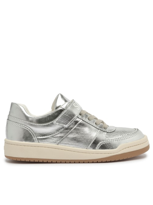 Tênis Feminino Ohio Couro Metalizado - Prateado Tênis Feminino Ohio Couro Metalizado - Prateado