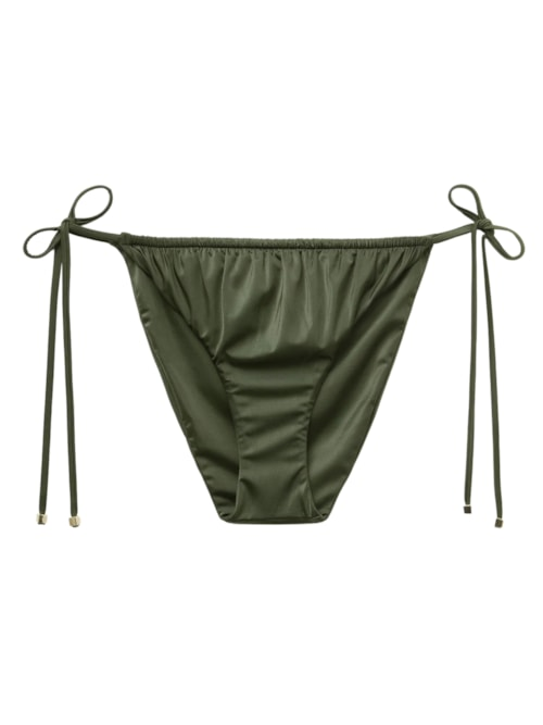 Calcinha De Biquíni Shiny Satin - Verde Calcinha De Biquíni Shiny Satin - Verde