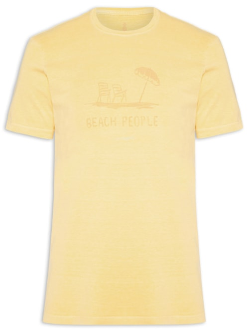 Camiseta Masculina Silkada Beach People - Amarelo Camiseta Masculina Silkada Beach People - Amarelo