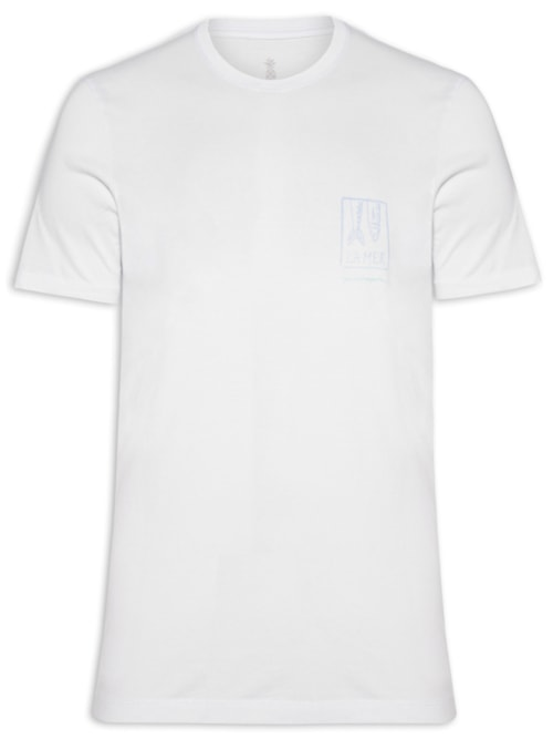 Camiseta Masculina Silkada La Mer - Branco Camiseta Masculina Silkada La Mer - Branco