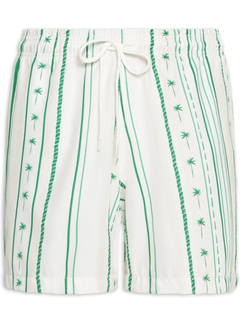 Short Masculino Beachwear Estampa Coqueiro - Verde - Basiq Men