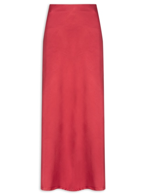 Saia Feminina Longa Evasê - Vermelho Saia Feminina Longa Evasê - Vermelho
