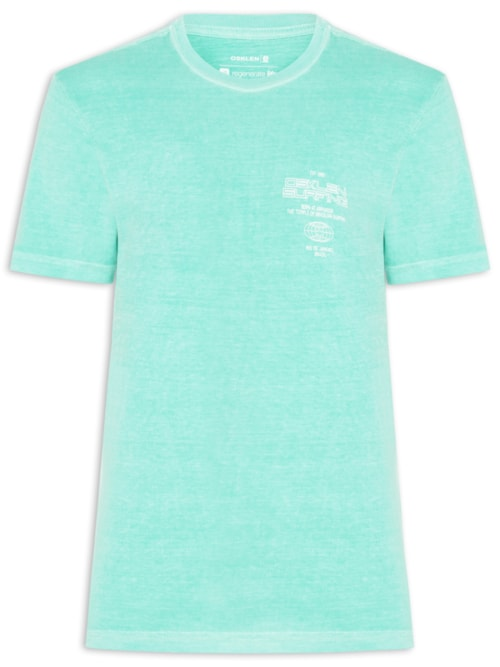 Camiseta Masculina Manga Curta Gola Careca Stone Surfing Tag - Azul