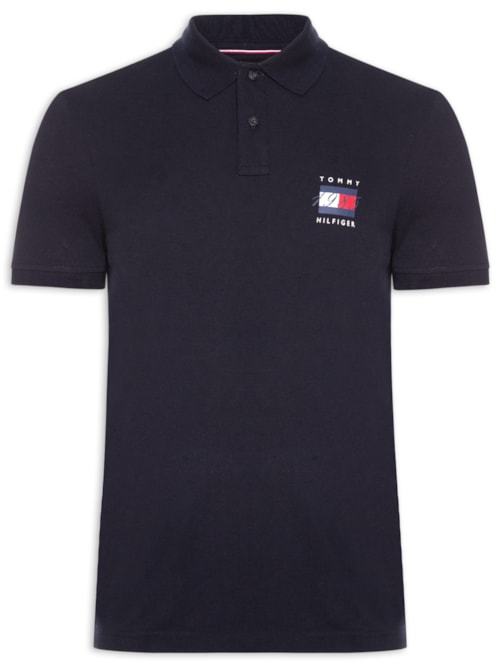 Polo Masculina Regular Fit Piquet Flag - Azul Polo Masculina Regular Fit Piquet Flag - Azul