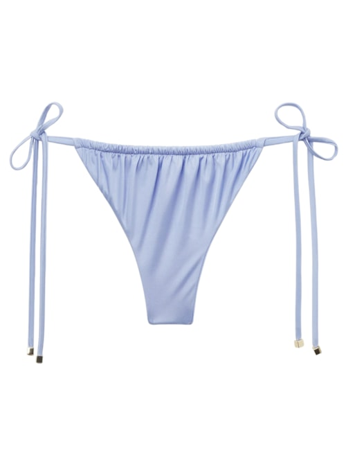 Calcinha De Biquíni Fio Dental Shiny Satin - Azul Calcinha De Biquíni Fio Dental Shiny Satin - Azul