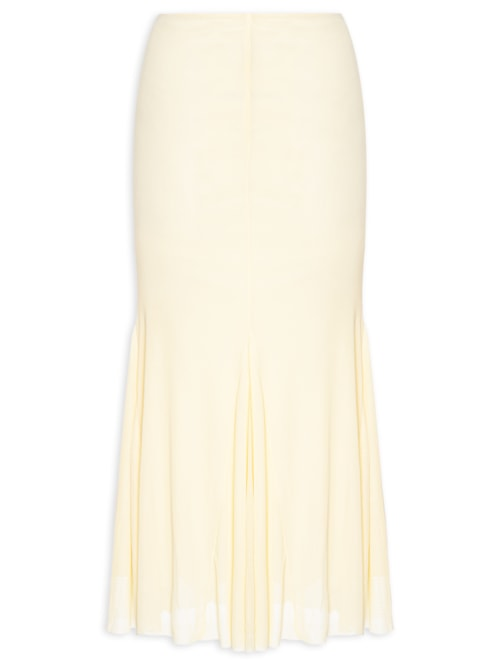 Saia Midi Com Nesgas - Amarelo Saia Midi Com Nesgas - Amarelo