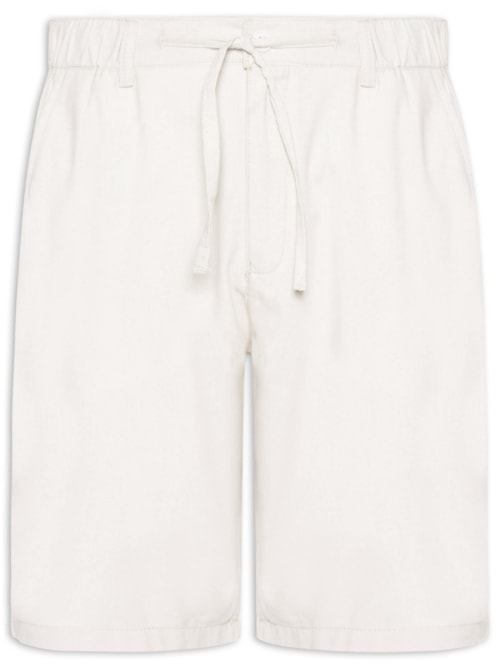 Bermuda Masculina Social Cós Elástico - Off White
