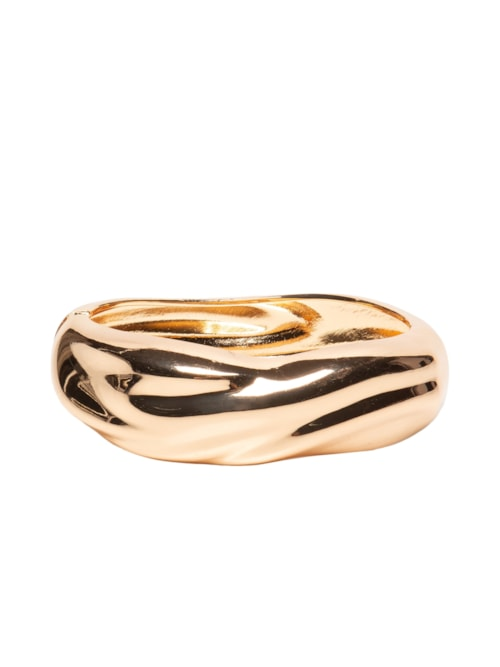 Bracelete Feminino Orgânico Em Metal - Dourado Bracelete Feminino Orgânico Em Metal - Dourado