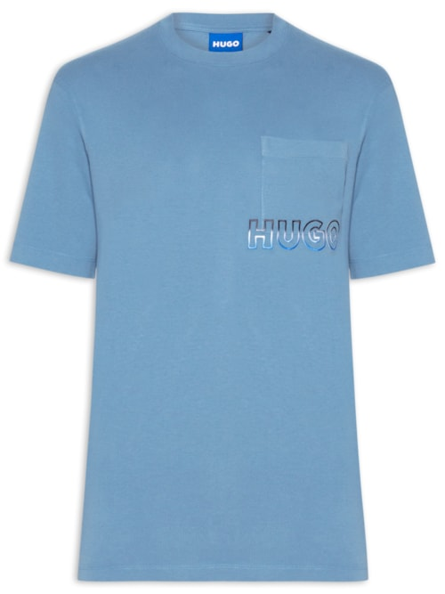 Camiseta Masculina Manga Curta Gola Careca Nogoste - Azul