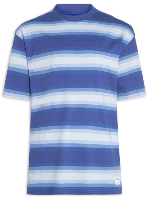 Camiseta Masculina Manga Curta Gola Careca Nisote - Azul Camiseta Masculina Manga Curta Gola Careca Nisote - Azul
