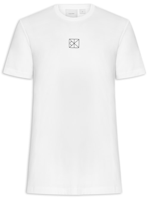 Camiseta Masculina Manga Curta Rubber Patch - Branco