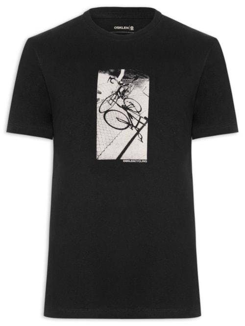 Camiseta Masculina Manga Curta Gola Careca Vintage Cycling - Preto