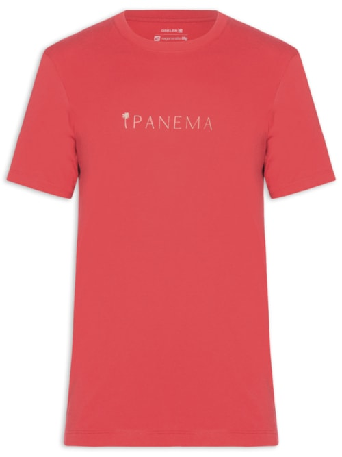 Camiseta Masculina Manga Curta Gola Careca Slim Vintage Ipanema - Vermelho Camiseta Masculina Manga Curta Gola Careca Slim Vintage Ipanema - Vermelho
