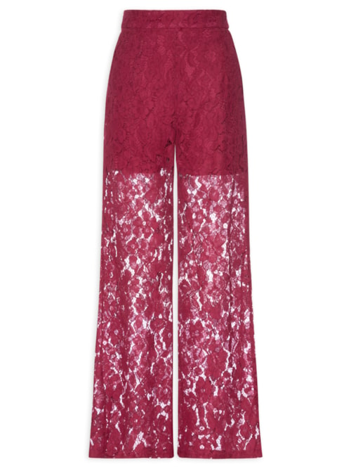 Calça Feminina Em Renda - Vermelho
