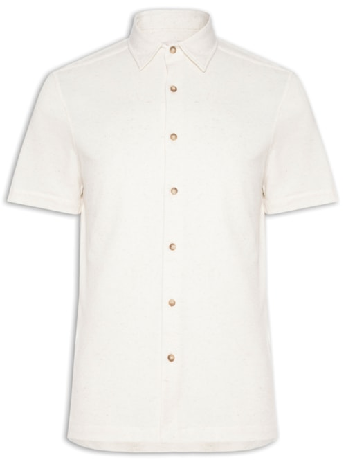 Camisa Masculina Manga Curta Quadrile - Branco Camisa Masculina Manga Curta Quadrile - Branco