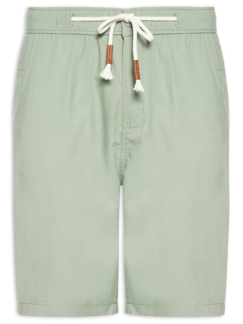 Bermuda Masculina Cós Elástico E Cordão - Verde