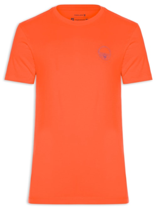 Camiseta Masculina Slim Vintage Climbing Manga Curta - Laranja Camiseta Masculina Slim Vintage Climbing Manga Curta - Laranja