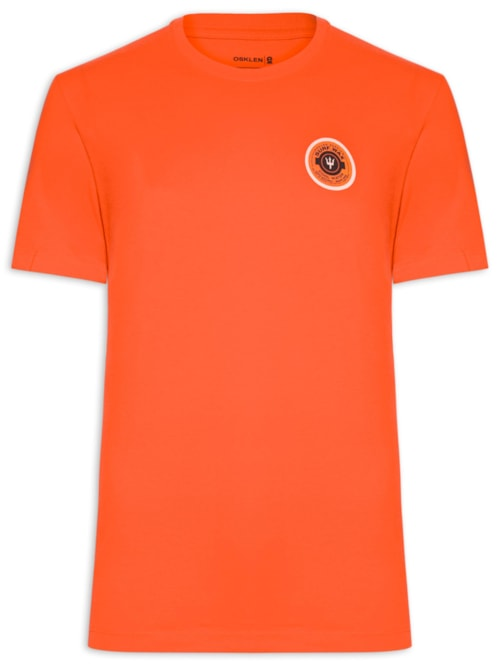 Camiseta Masculina Manga Curta Gola Careca Slim Vintage Surf Wax - Laranja Camiseta Masculina Manga Curta Gola Careca Slim Vintage Surf Wax - Laranja
