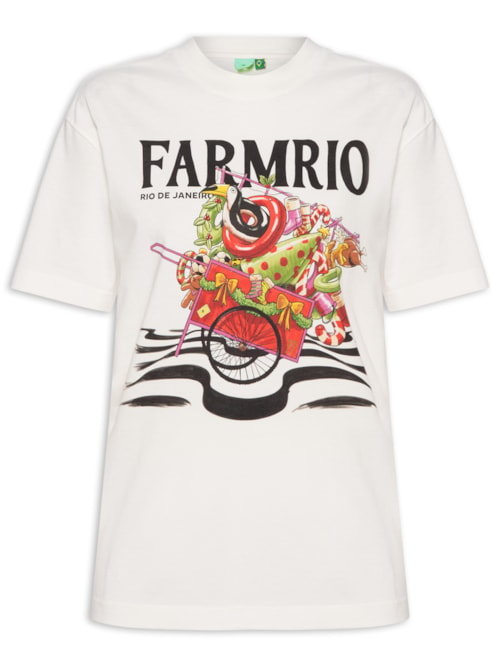 Camiseta Media Papai Noel Da Praia - Branco Camiseta Media Papai Noel Da Praia - Branco