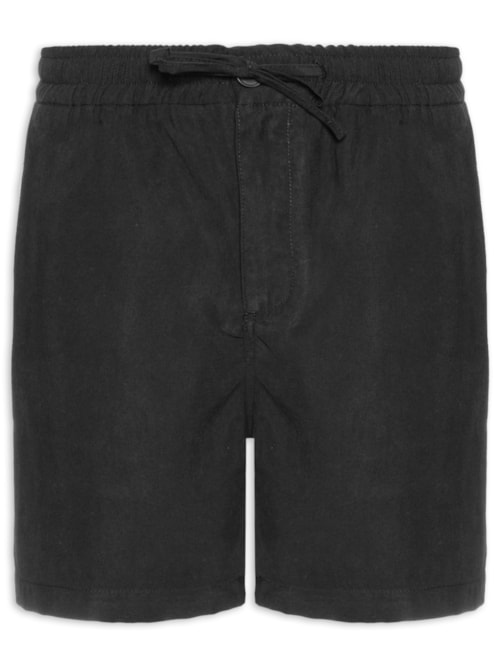 Bermuda Masculina Lyocell Stoned - Preto