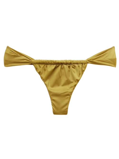 Calcinha De Biquíni Brasileira Shiny Satin - Verde Calcinha De Biquíni Brasileira Shiny Satin - Verde