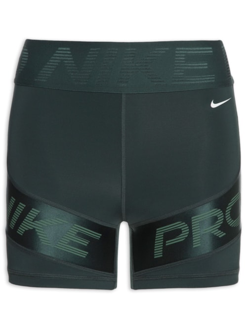 Short Feminino Nk Pro Sculpt Df Hr 5"In Bk Srt - Verde