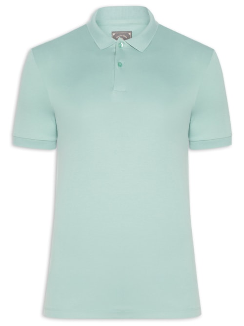 Polo Masculina Slim Fit em Algodão Pima Peruano - Verde