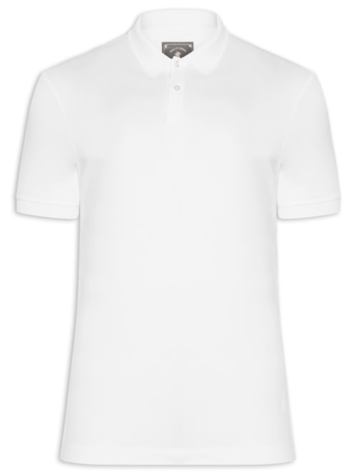 Polo Masculina Slim Fit em Algodão Pima Peruano - Branco Polo Masculina Slim Fit em Algodão Pima Peruano - Branco