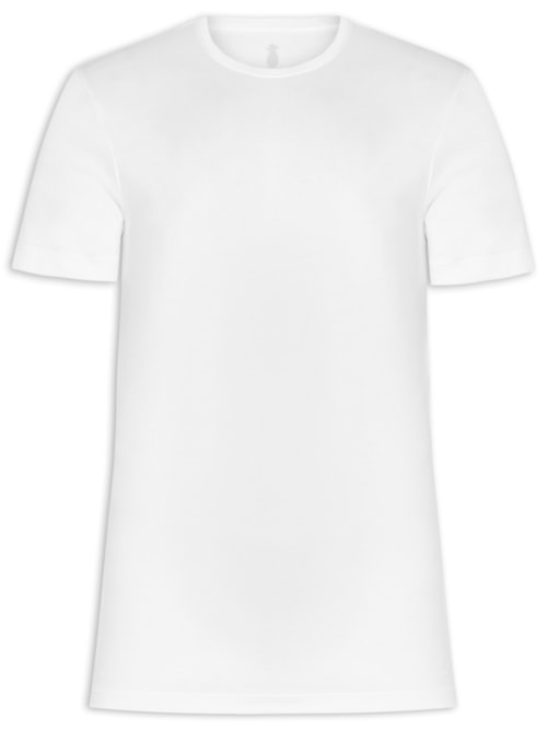 Camiseta Masculina Em Algodão Pima Peruano - Branco