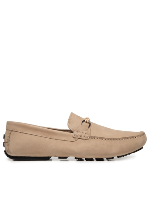 Sapato Masculino Driver Penny Loafer Suede - Bege Sapato Masculino Driver Penny Loafer Suede - Bege