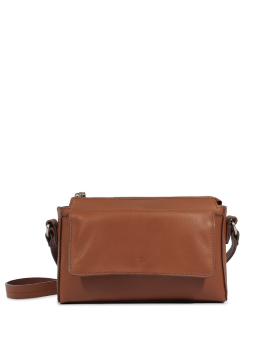 Bolsa Feminina Tiracolo Liah Couro - Marrom Bolsa Feminina Tiracolo Liah Couro - Marrom