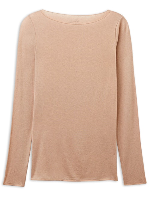 Blusa Manga Comprida Em Cashmere Ultralight - Bege Blusa Manga Comprida Em Cashmere Ultralight - Bege