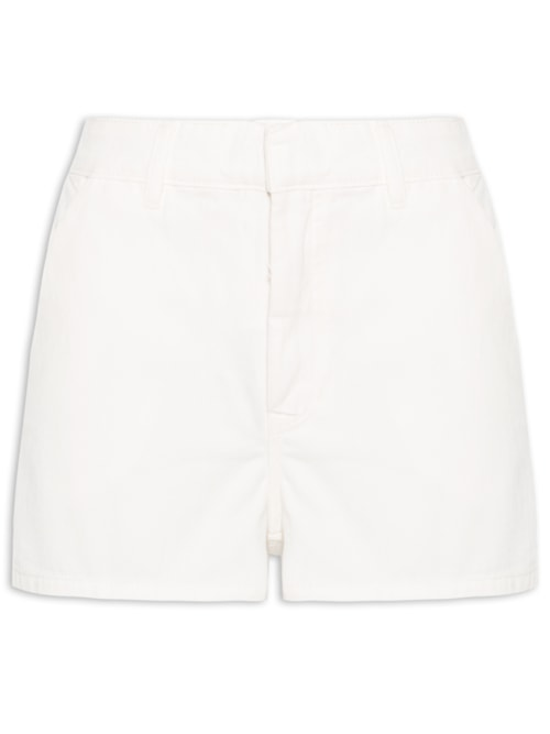 Short Feminino Sarja Alfaiataria - Branco