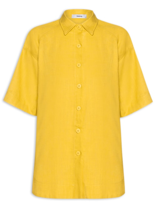 Camisa Feminina Oversized - Amarelo Camisa Feminina Oversized - Amarelo
