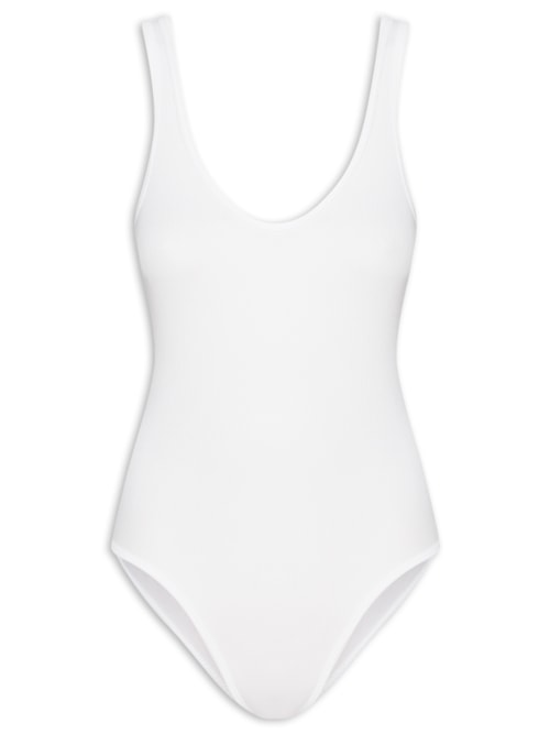 Body Comfy Sem Costura Decote U - Branco