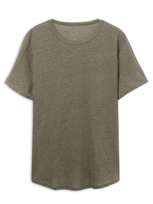 Blusa De Manga Curta Em Linho The Pure Linen - Verde Blusa De Manga Curta Em Linho The Pure Linen - Verde
